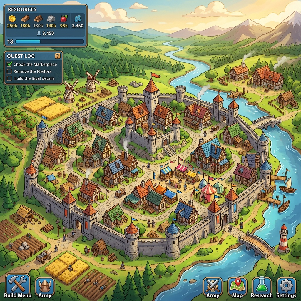 Bâtisseurs du Nord — jeu de construction de ville mobile